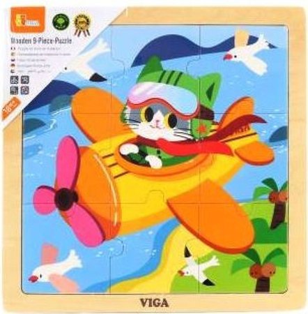 Viga Devn puzzle 9 dlk - letadlo s koikou