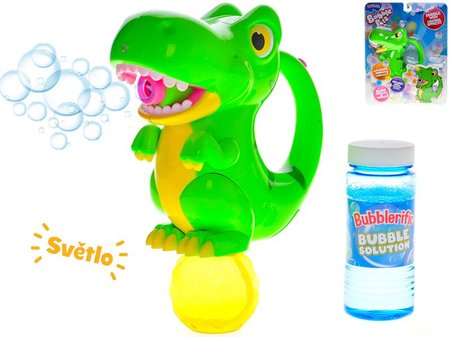 Bublifukova dinosaurus 20cm na baterie