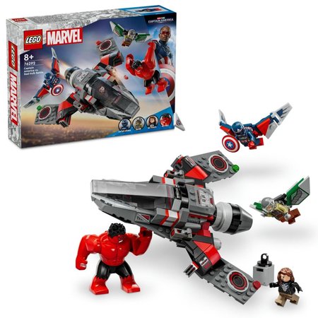 LEGO Marvel 76292 Souboj: Kapitn Amerika vs. Red Hulk