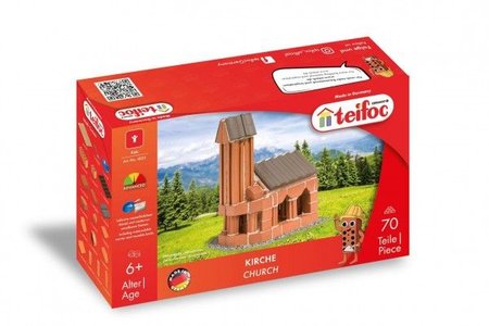 Stavebnice Teifoc Kostel II 70ks v krabici 29x18x8cm