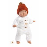 Llorens 63304 LITTLE BABY - realistická panenka miminko s měkkým látkovým tělem