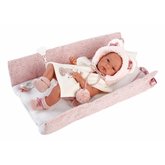 Llorens 63544 NEW BORN HOLČIČKA - realistická panenka miminko s celovinylovým tělem  35 cm