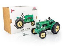 Traktor MAN AS 325A zelen na klek kov 1:25 v krabici Kovap