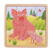 Bigjigs Toys puzzle - Prastko se seltkem