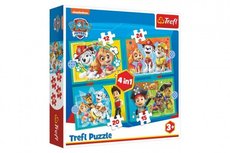 Trefl Puzzle 4v1 astn tm Paw Patrol/Tlapkov Patrola v krabici 28x28x6cm